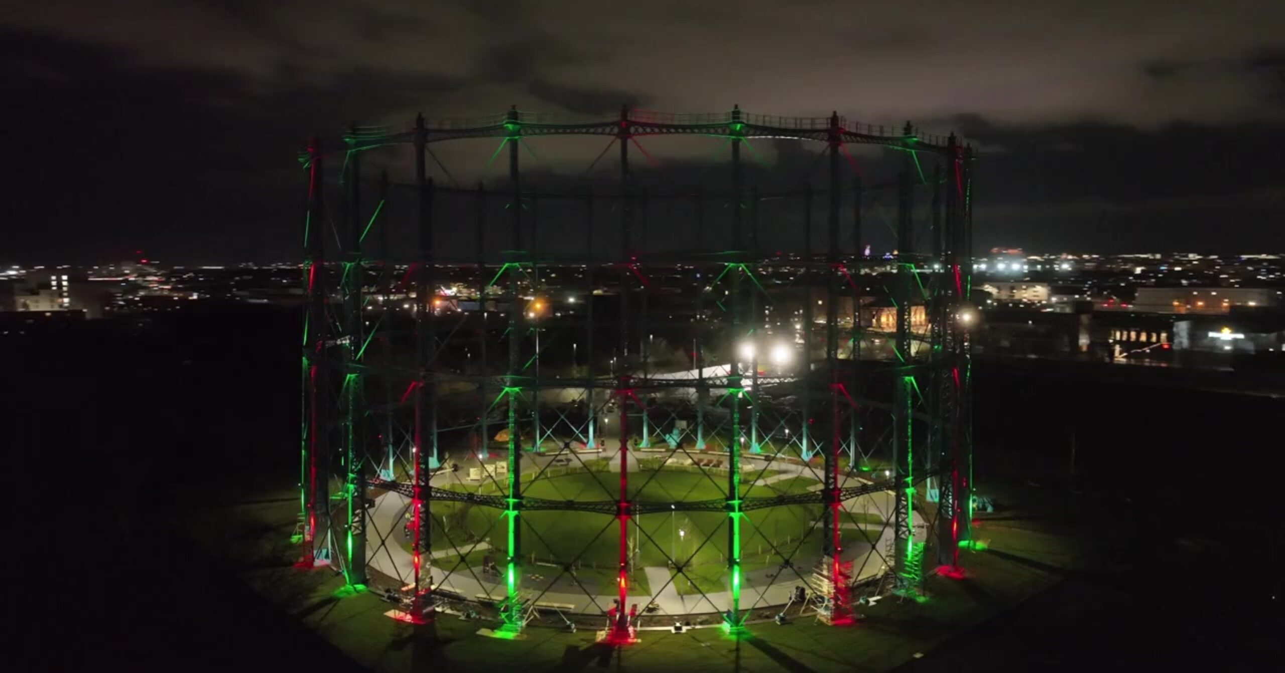 Featured Image for ‘Gas Holder 1’ lights up the sky as new park opens